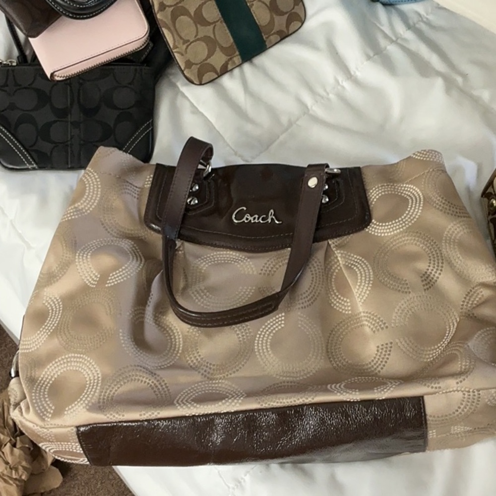 Coach Brown and Cream Women's Bag